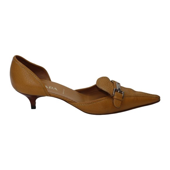 Prada Tan Leather Heels - Picture 2 of 6